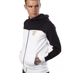 11 Degrees Colour Block Full Zip Poly Huppari Valkoinen