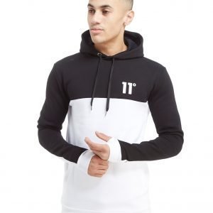 11 Degrees Colourblock Fleece Hoodie Musta