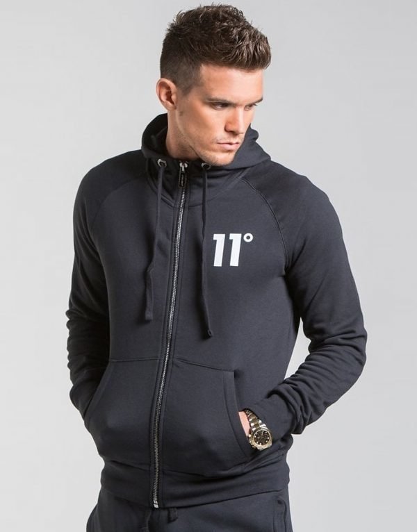 11 Degrees Core Full Zip Huppari Musta