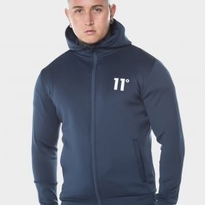 11 Degrees Core Full Zip Poly Hoodie Sininen