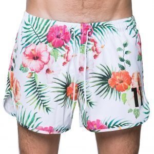 11 Degrees Floral Hawaiian Swim Short Monivärinen