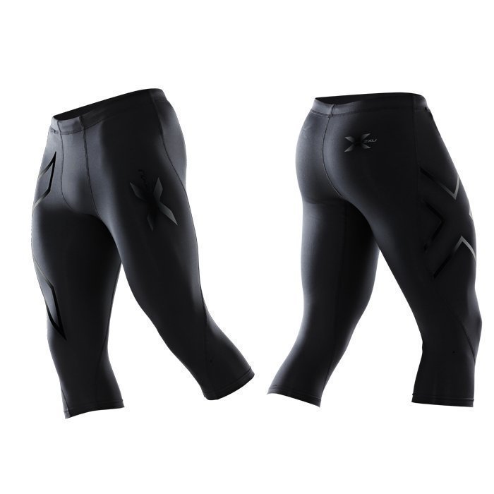 2XU Men's 3/4 Compression Tights black/black logo L