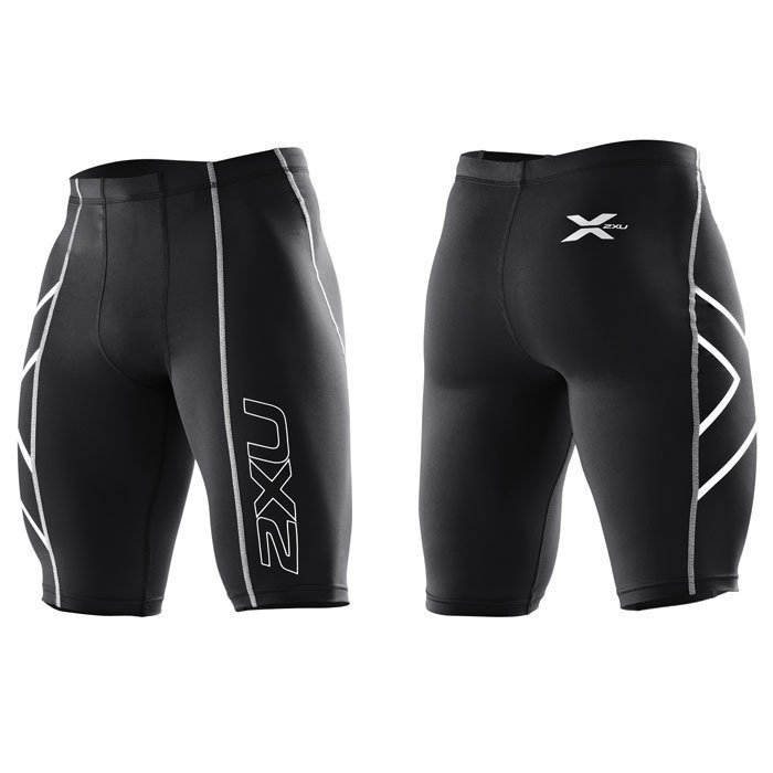 2XU Men's Compression Shorts Black/silver logo M