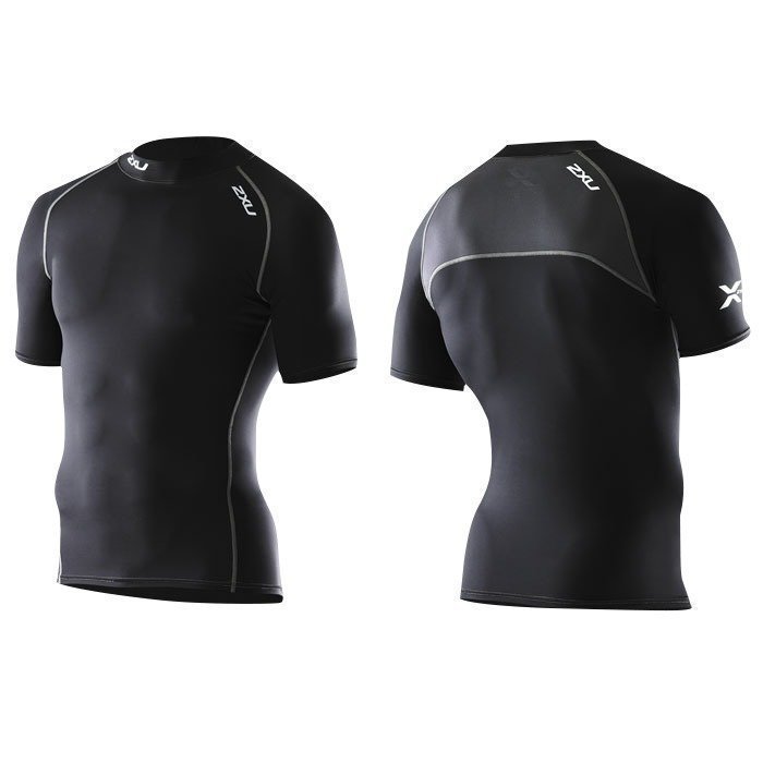 2XU Men's Elite Comp Shortsleeve Top black/steel M