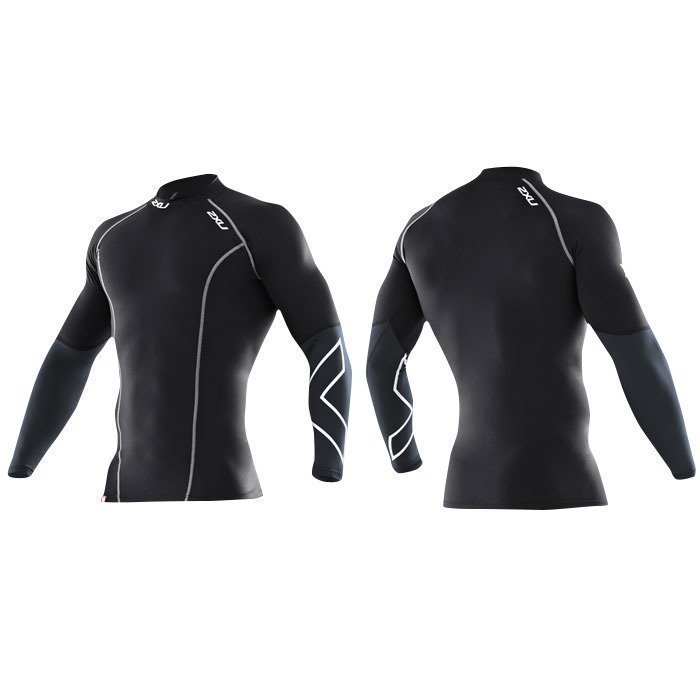 2XU Men's Elite Compression Longsleeve Top black/steel M