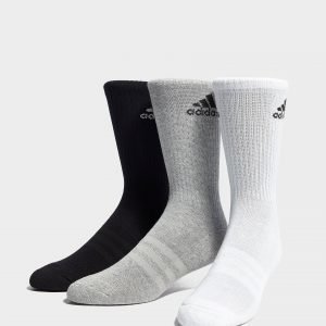 Adidas 3 Pack Crew Socks Musta