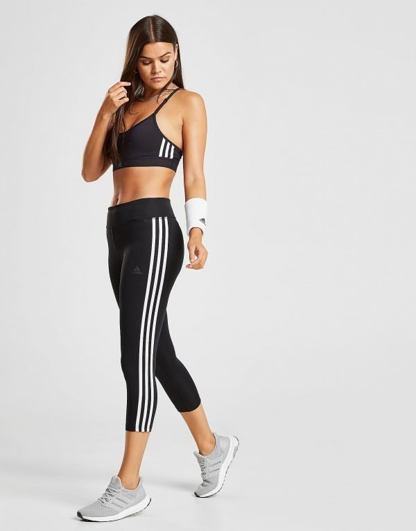 Adidas 3-Stripes Capris Leggings Musta