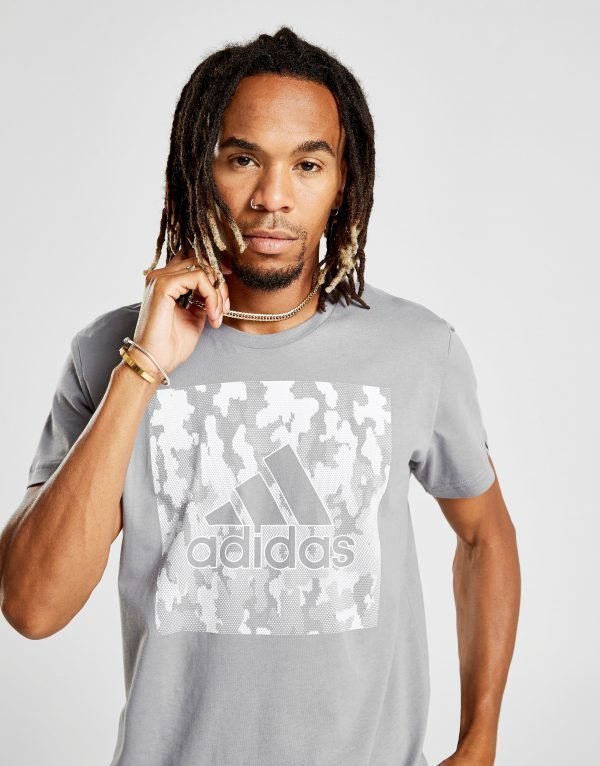 Adidas Badge Of Sport Camo T-Shirt Harmaa