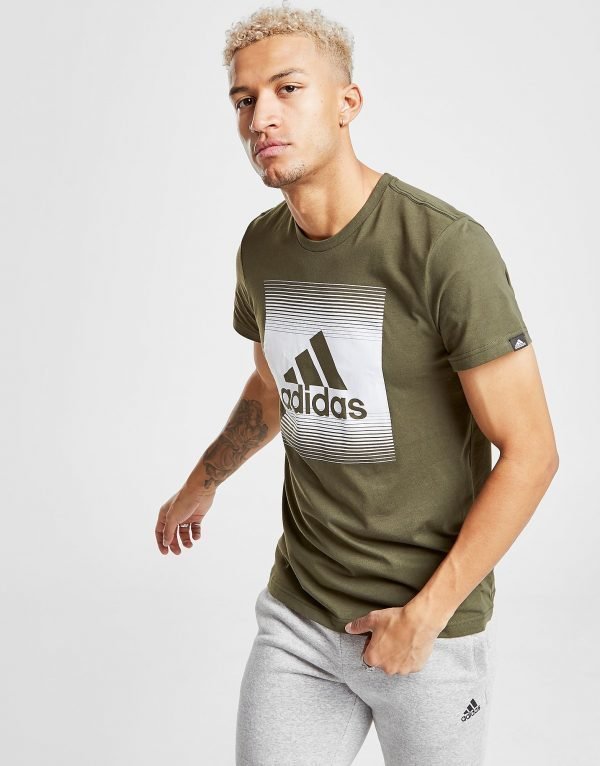 Adidas Box Gradient T-Paita Vihreä