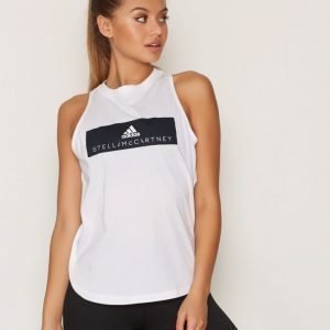 Adidas By Stella Mccartney Ess Logo Tank Treenitoppi Loose Fit Valkoinen