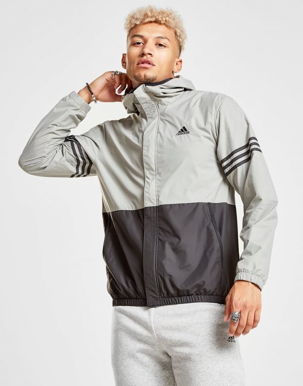 Adidas Colour Block Windbreaker Harmaa