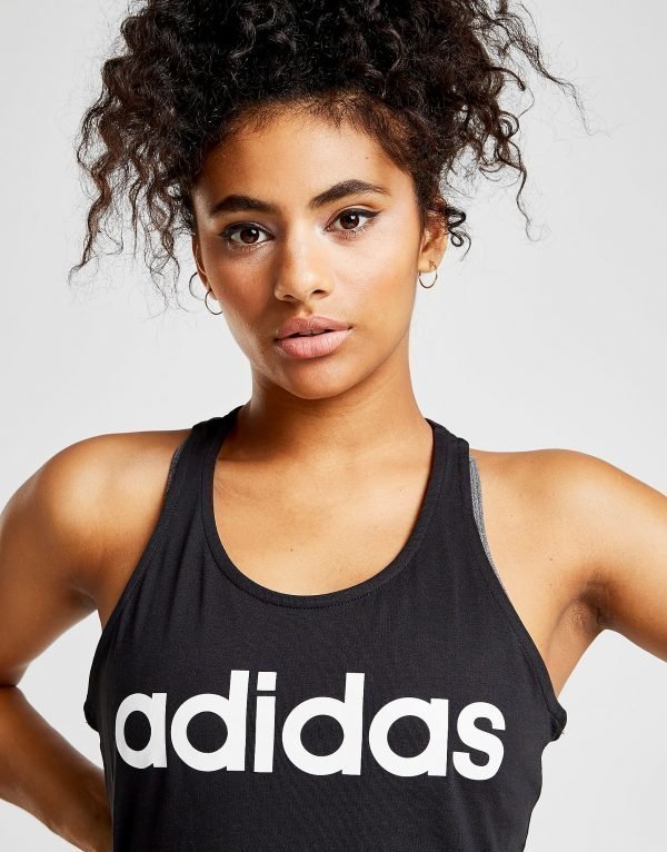 Adidas Essential Linear Slim Tank Top Musta