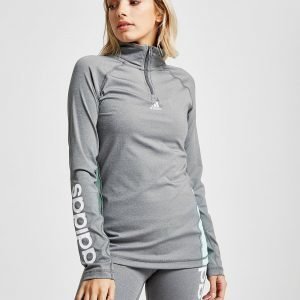 Adidas Linear 1/4 Zip Top Harmaa