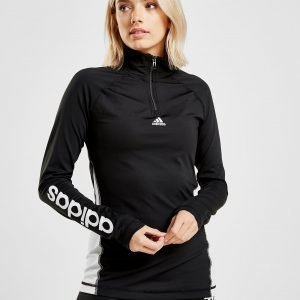 Adidas Linear 1/4 Zip Top Musta