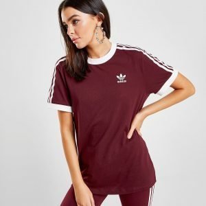 Adidas Originals 3-Stripes California T-Shirt Maroon / White