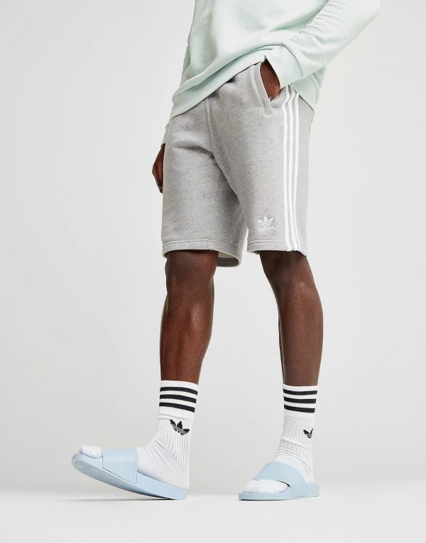 Adidas Originals 3-Stripes Fleece Shortsit Harmaa