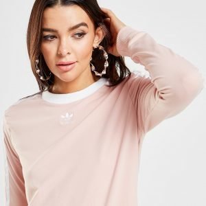Adidas Originals 3-Stripes Long Sleeve California T-Shirt Vaaleanpunainen