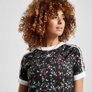 Adidas Originals Floral All Over Print T-Shirt Musta