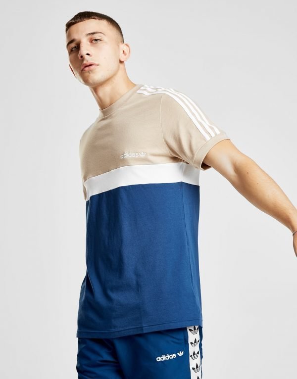 Adidas Originals Itasca Colour Block T-Shirt Sininen