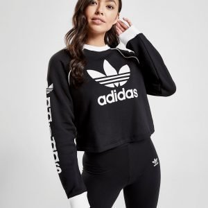 Adidas Originals Linear Crop Crew Verryttelypaita Musta