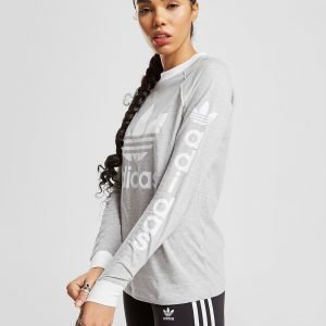 Adidas Originals Linear Long Sleeve T-Shirt Harmaa