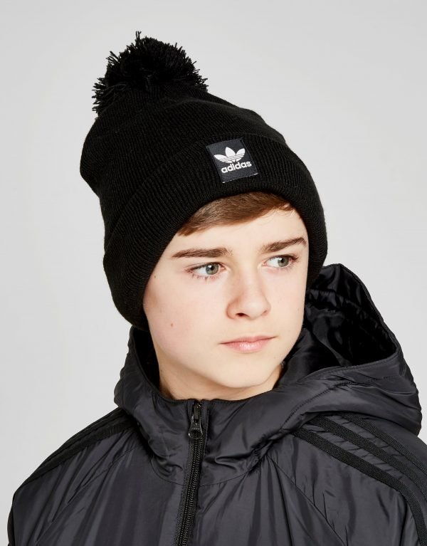 Adidas Originals Logo Pom Beanie Musta