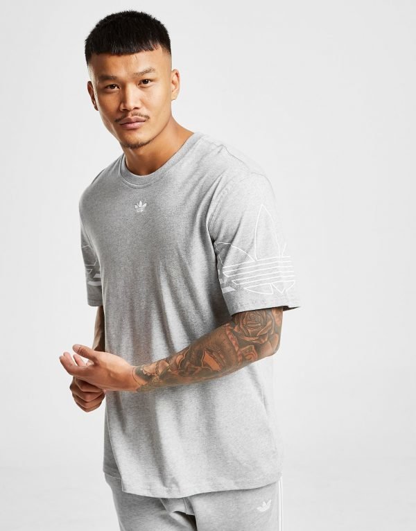 Adidas Originals Outline Short Sleeve T-Shirt Harmaa