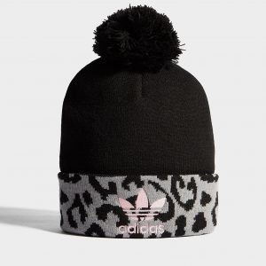 Adidas Originals Pom Leopard Beanie Musta