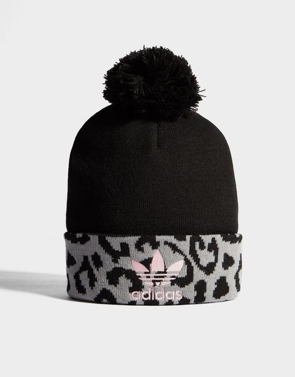 Adidas Originals Pom Leopard Beanie Musta