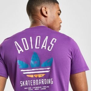 Adidas Originals Skateboarding Brushstroke T-Shirt Violetti