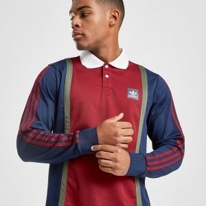 Adidas Originals Skateboarding Rugby Top Maroon / Navy