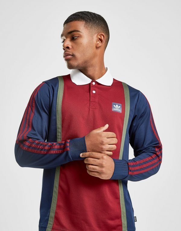 Adidas Originals Skateboarding Rugby Top Maroon / Navy