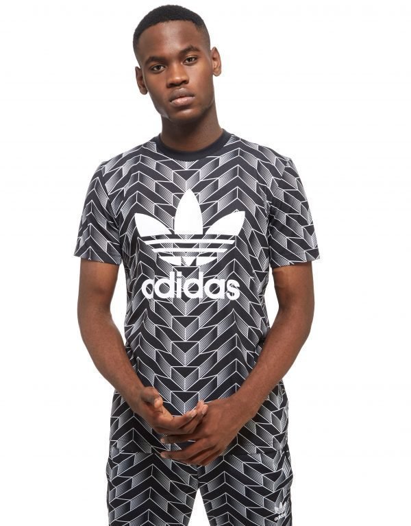 Adidas Originals Soccer Trefoil Short Sleeve T-Shirt Musta
