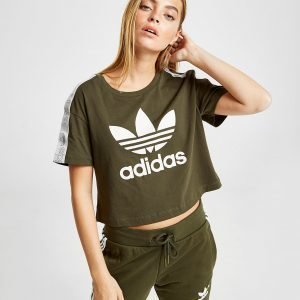 Adidas Originals Tape Crop T-Shirt Vihreä