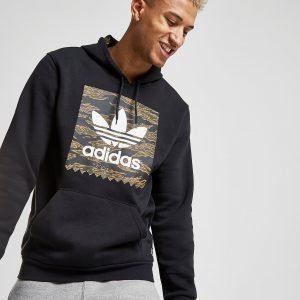 Adidas Originals Tiger Camo Overhead Hoodie Musta