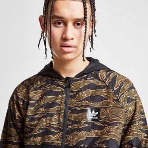 Adidas Originals Tiger Camouflage Windbreaker Jacket Musta