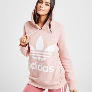 Adidas Originals Trefoil Overhead Hoodie Vaaleanpunainen