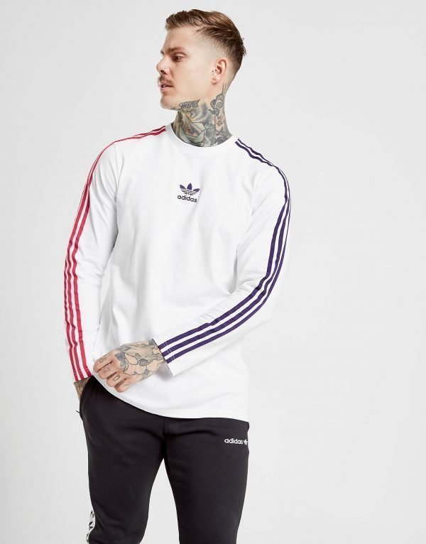 Adidas Originals Trefoil Sportivo Long Sleeve T-Paita Valkoinen