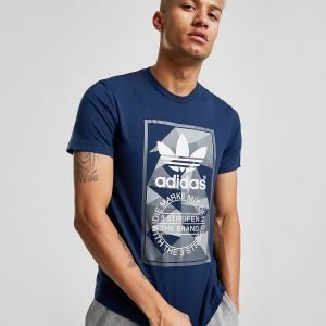 Adidas Originals Trefoil Tongue Label T-Shirt Laivastonsininen