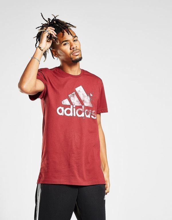 Adidas Splatter T-Shirt Punainen
