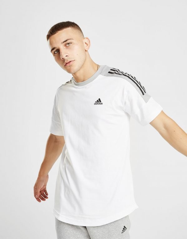 Adidas Sport Id Colour Block T-Shirt Valkoinen