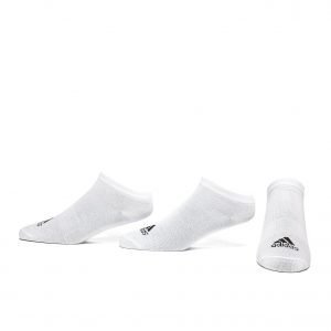 Adidas Three Pack No Show Thin Socks Valkoinen