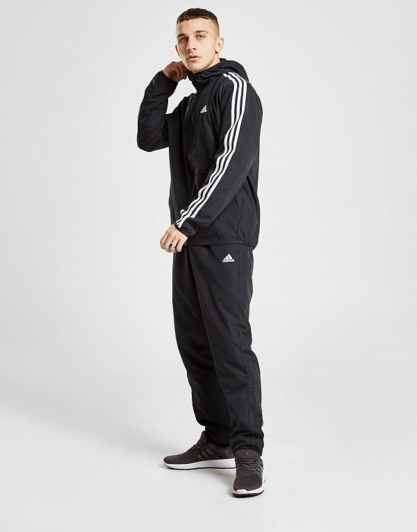 Adidas Woven Pride Hooded Tracksuit Musta