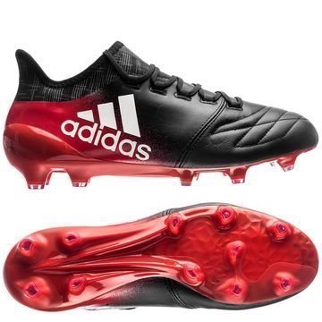 Adidas X 16.1 FG/AG Nahka Red Limit Musta/Valkoinen/Punainen