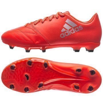 Adidas X 16.3 Leather FG/AG Punainen/Hopea Lapset