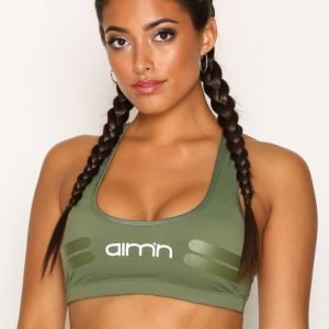 Aim'n Green Tribe Logo Bra Urheiluliivit Keskivahva Tuki Vihreä