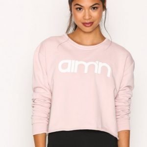 Aim'n Pink Crop Sweatshirt Treenipusero Vaaleanpunainen