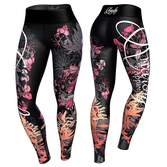 Anarchy Floral Leggings Pink/Orange L