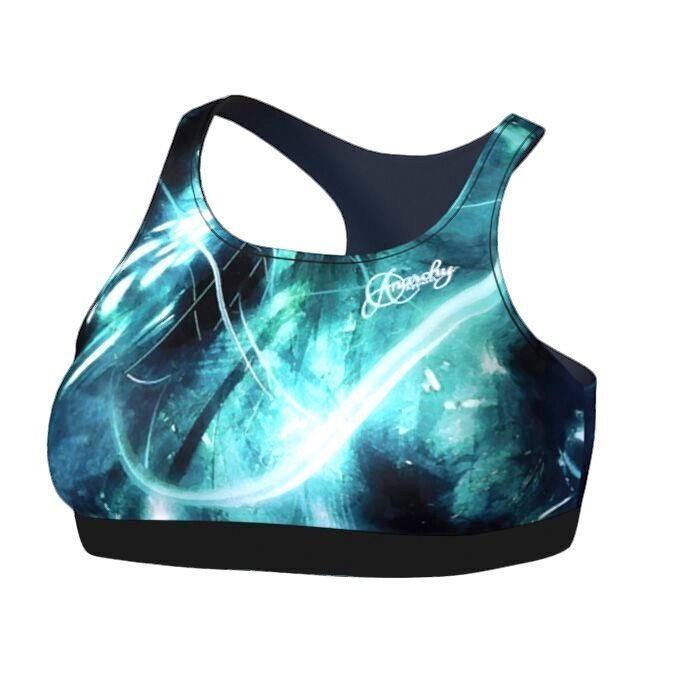 Anarchy Quantum Sportsbra Black/Turquoise XS