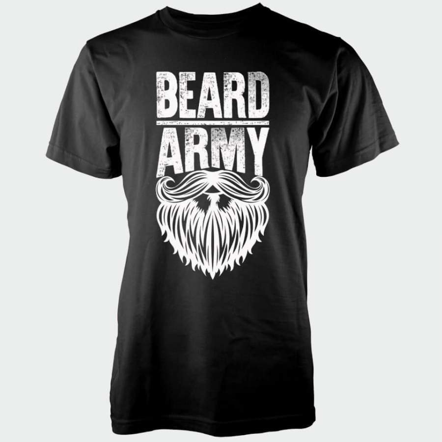 Beard Army Men's Black Insignia T-Shirt L Musta